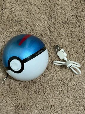 Poké Ball Power Bank - Blue and White Portable Charger